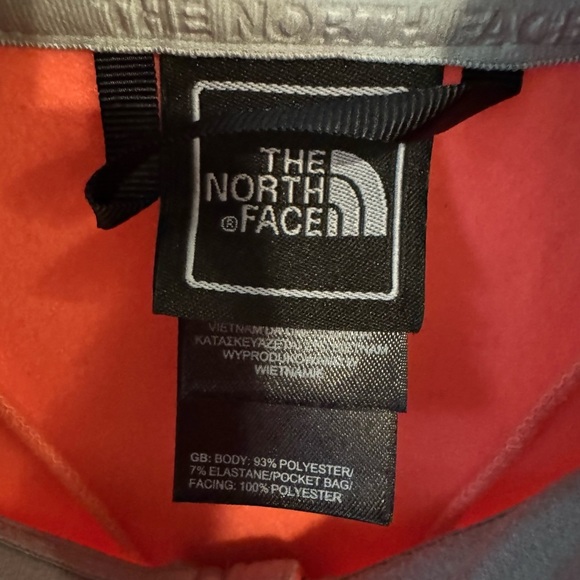 The North Face Soft Shell Fleece Jacket Salmon/Peach/Pink Size Medium - Picture 6 of 9